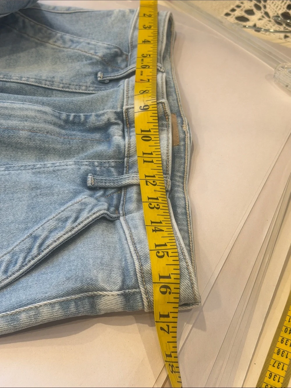 MOTHER Washed Light Blue Straight Jeans 30 NWT Double Pocket high waisted